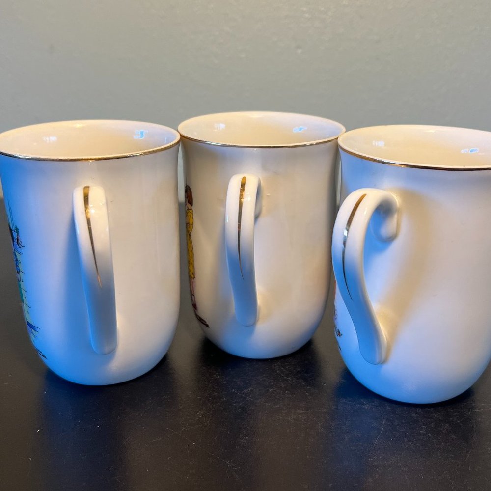 Set of 3 Vintage NORMAN ROCKWELL "Good Old Days" Collection Mugs ~ Cups - Picture 9 of 11